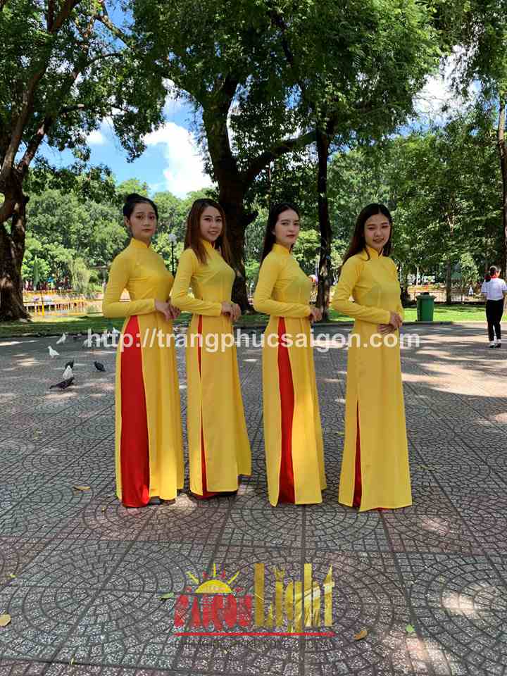 cho thuê áo dài màu vàng giá rẻ