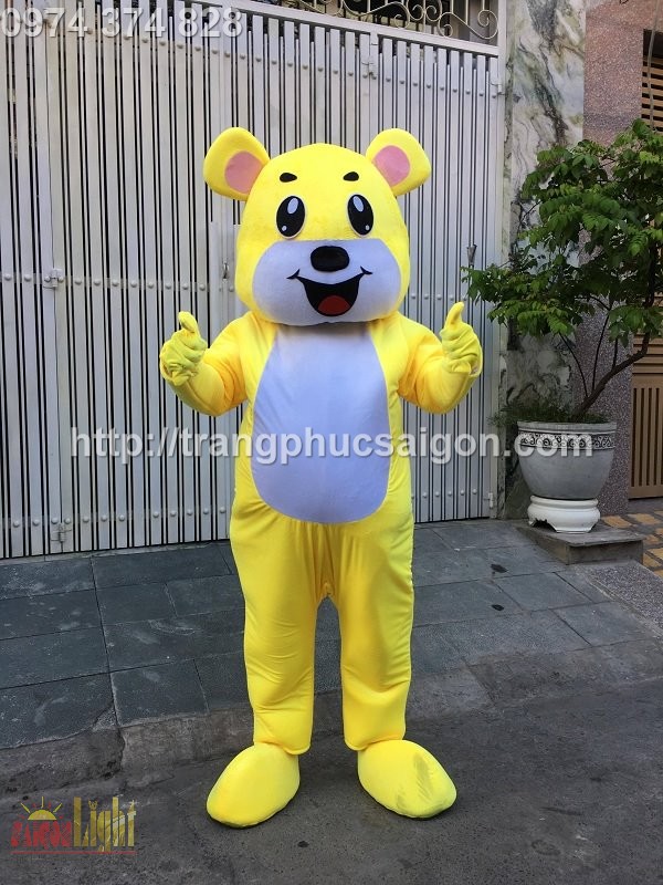 cho thuê mascot teddy gấu vàng giá rẻ