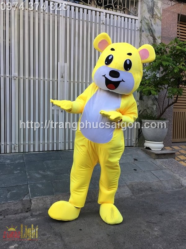 cho thuê mascot teddy gấu vàng giá rẻ