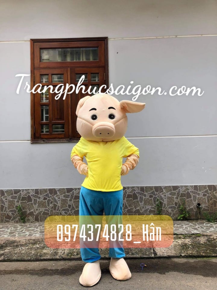 cho thuê mascot heo vàng giá rẻ