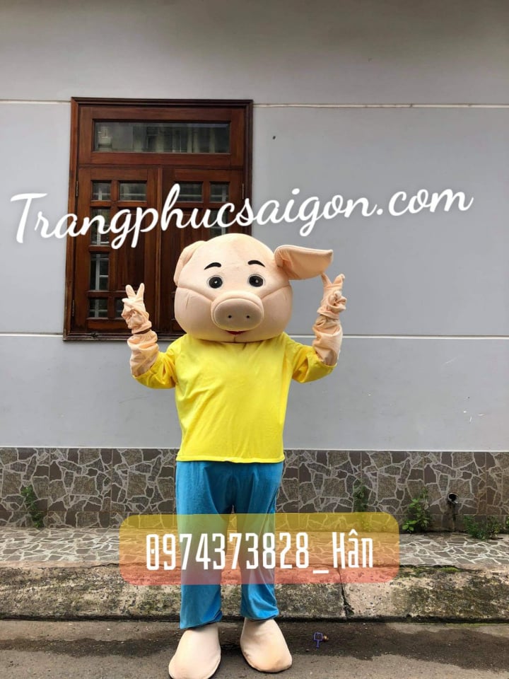 cho thuê mascot heo vàng giá rẻ