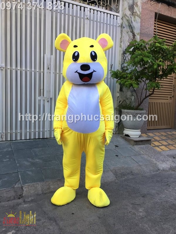 cho thuê mascot teddy gấu vàng giá rẻ