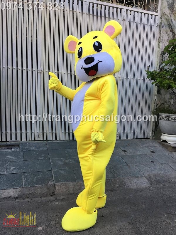 cho thuê mascot teddy gấu vàng giá rẻ