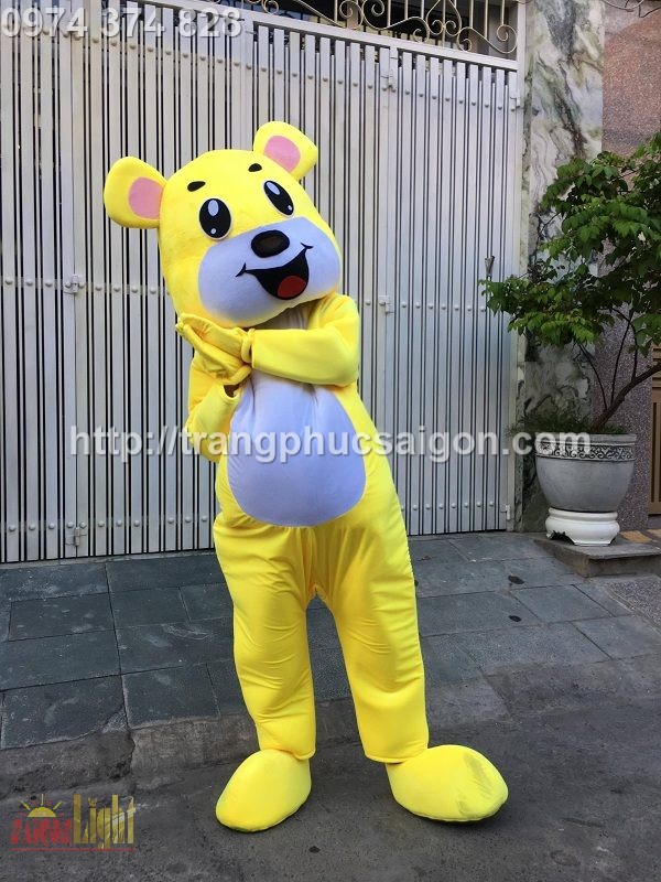 cho thuê mascot teddy gấu vàng giá rẻ