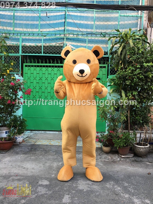 cho thuê mascot gấu teddy nâu giá rẻ