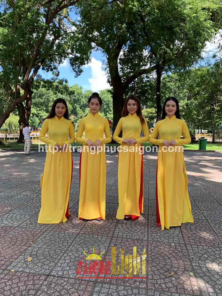 cho thuê áo dài màu vàng giá rẻ