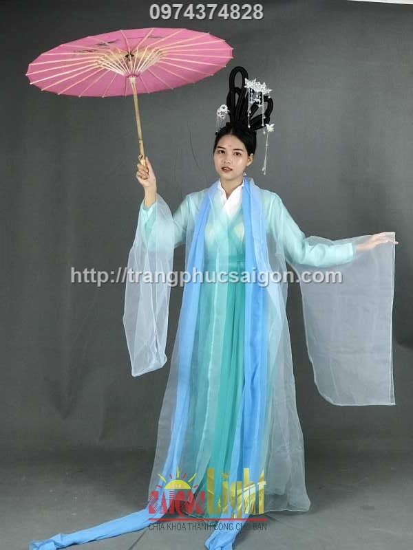 cho thuê đồ cổ trang màu xanh ngọc giá rẻ