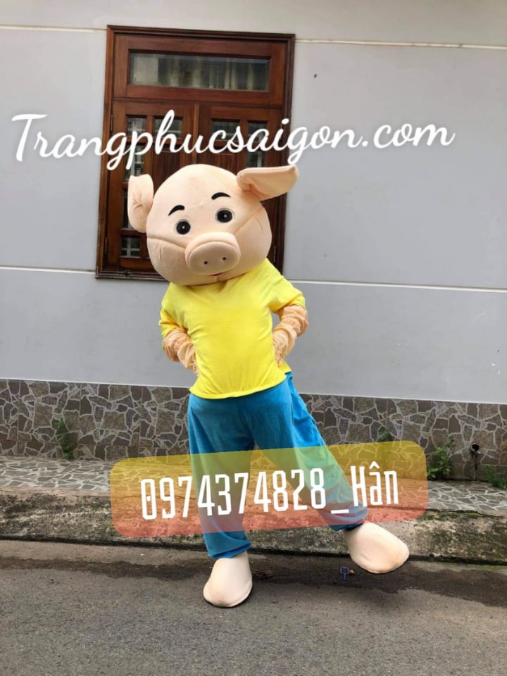 cho thuê mascot heo vàng giá rẻ