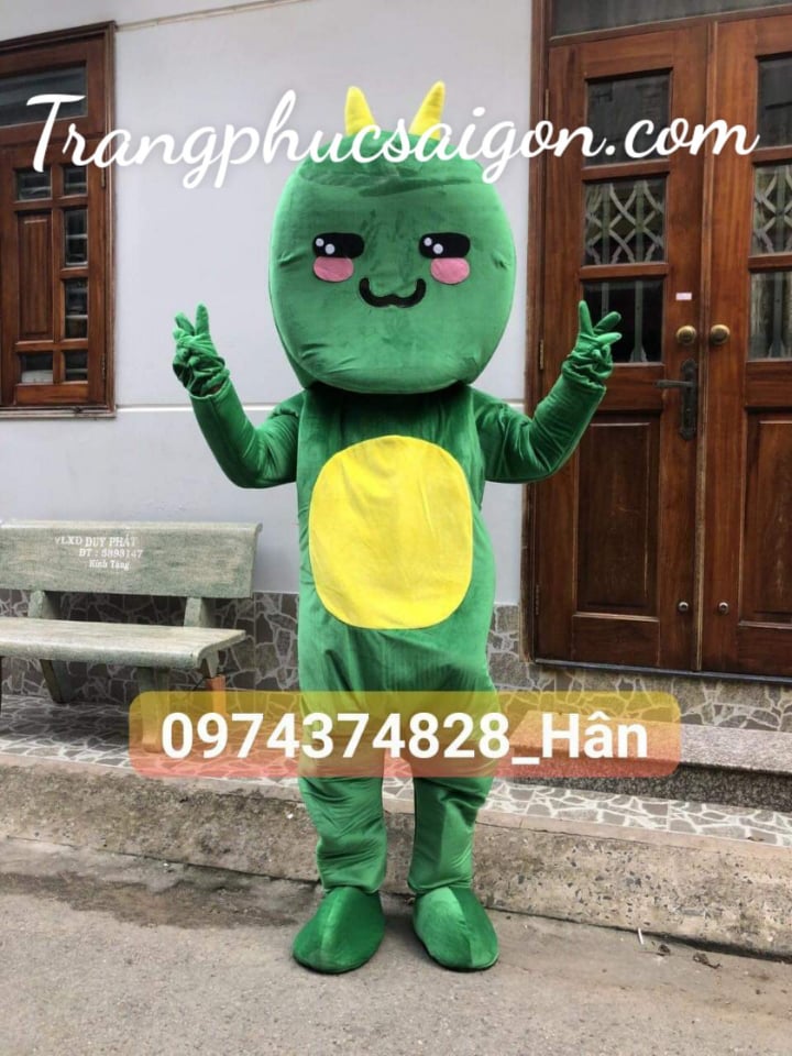 cho thuê mascot rồng xanh lá giá rẻ